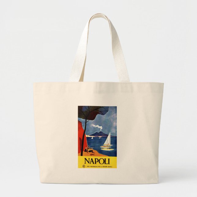 Vintage Napoli Liebe Romantik Jumbo Stoffbeutel (Vorne)