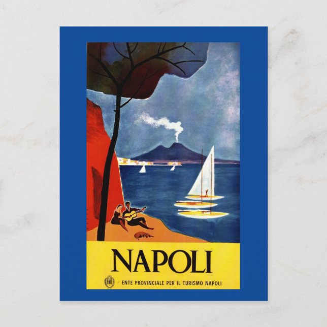 Vintage Napoli Liebe Romantik Postkarte (Vorderseite)