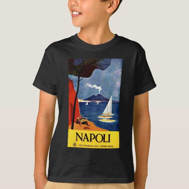 Vintage Napoli Liebe Romantik T-Shirt (Vorderseite)