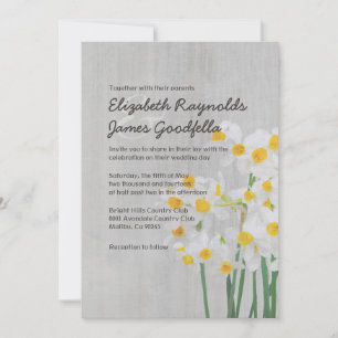 Vintage Narcissus Hochzeitseinladungen Einladung