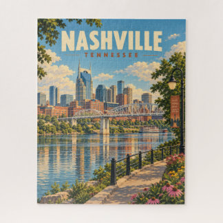 Vintage Nashville-Skyline Cumberland River