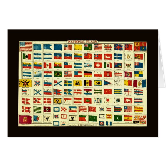 Vintage Nationalflaggen der Welt (Vorderseite (Horizontal))
