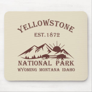 Vintage Nationalpark Yellowstone Mousepad