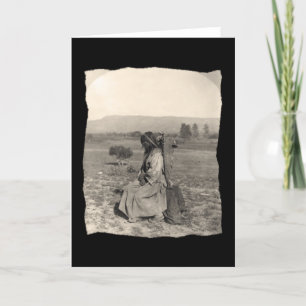 Vintage Native American Apache Karte