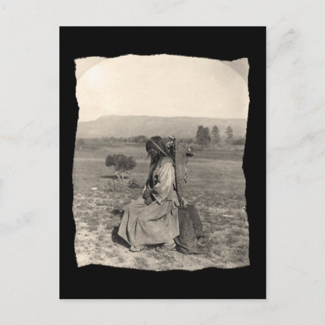 Vintage Native American Apache Postkarte (Vorderseite)
