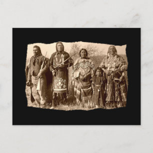 Vintage Native American Bannock Postkarte