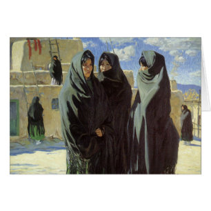 Vintage Native American, Taos Girls von Walter Ufe