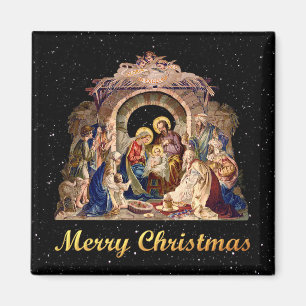 Vintage Nativity Magnet