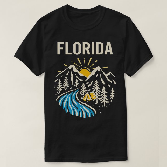 Vintage Naturlandschaft Florida T-Shirt (Design vorne)