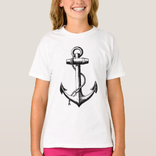 Vintage Nautical Anchor Illustration T-Shirt