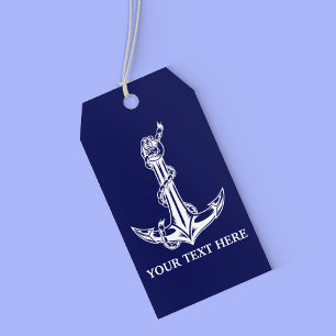 Vintage Nautical Anchor Rope Boat Name Geschenkanhänger