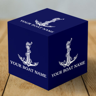 Vintage Nautical Anchor Rope Boat Name Würfel