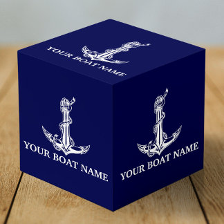 Vintage Nautical Anchor Rope Boat Name Würfel