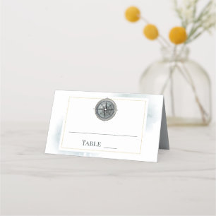 Vintage Nautical Compass-Hochzeit Platzkarte