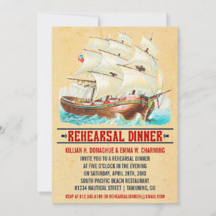 Vintage Nautical Probe Dinner Einladungen