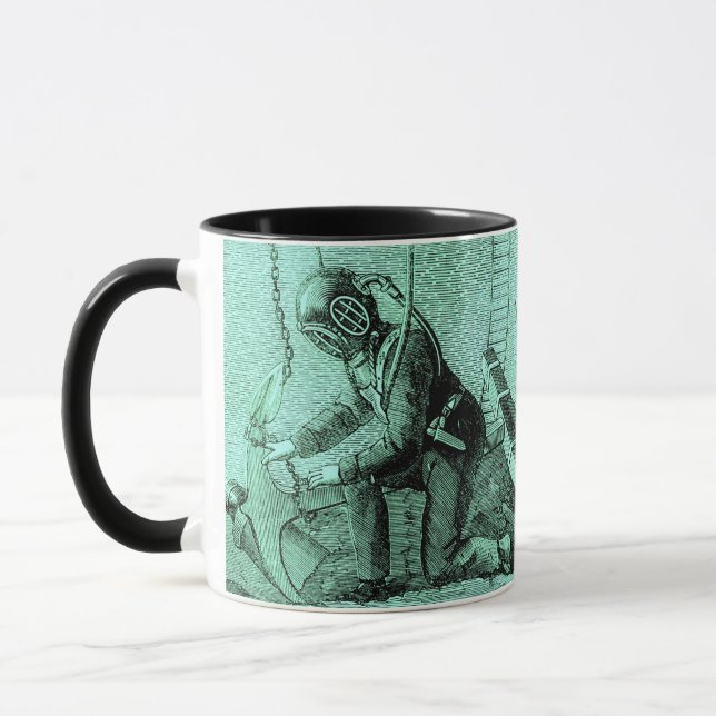 Vintage Nautik - Tiefseetaucher Tasse (Links)