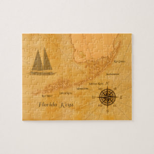 Vintage nautische Karte der Florida Keys