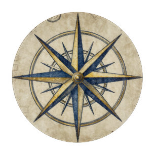 Vintage nautische Kompassrose Schneidebrett