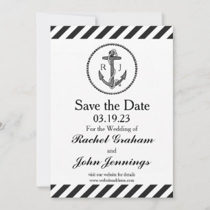 Vintage Nautische Verankerung - Save the Date