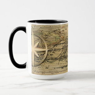 Vintage-Nautischer Kompass Hübscher Kaffeebecher Tasse