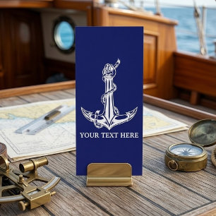 Vintage nautisches Ankertau Boot Name Werbekarte