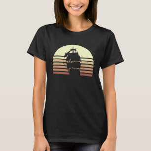 Vintage nautisches Segelpiratenschiff Kapitän Sege T-Shirt