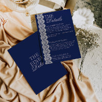 Vintage-Navy-Blau-Spitze-Retro-Hochzeitsdetails