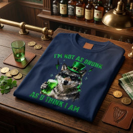 Vintage Navy I'm Not As Drunk Wolf Pub Crawl T-Shirt