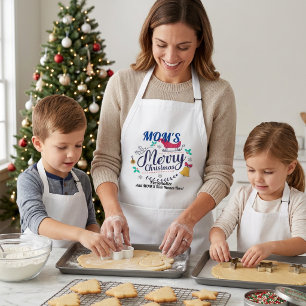 Vintage Navy/Rot Mamas Weihnachten Personalisieren Schürze
