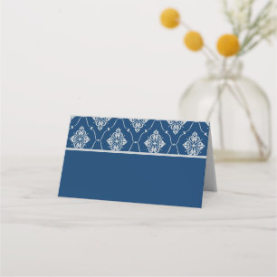 Vintage-Navy- und Silber-Art-Déco-Hochzeit Platzkarte