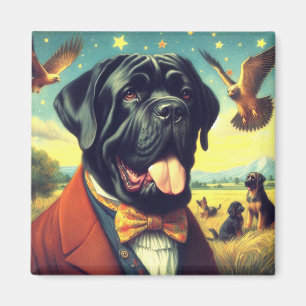 Vintage neapolitanische Mastiff-Malerei Magnet