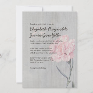 Vintage-Nelken-Hochzeitseinladungen Einladung