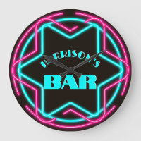 Vintage Neon-Bar-Uhr