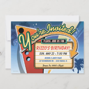 Vintage-Neon-Schilder-Partyeinladungen Einladung