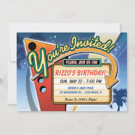 Vintage Neon Sign Party Einladungen