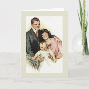 Vintage neue Baby-Grußkarte Karte