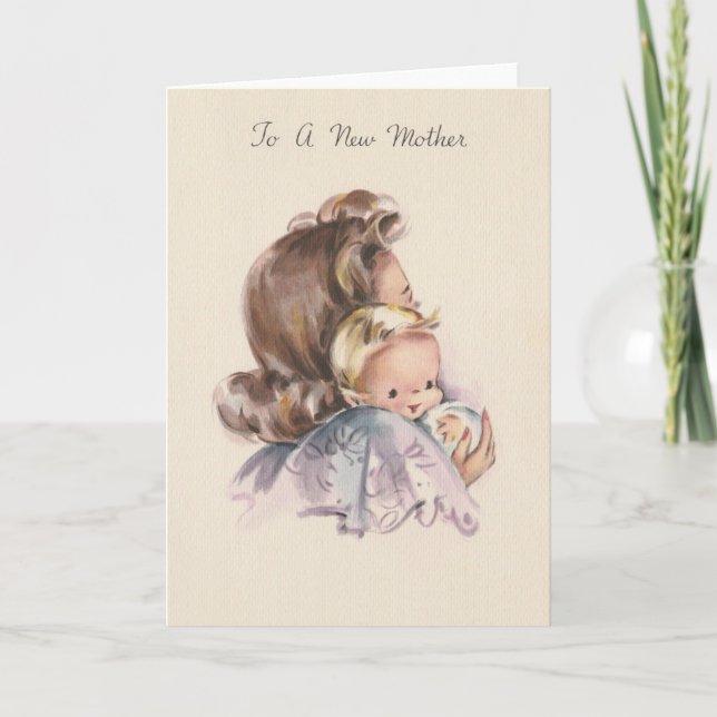 Vintage neue Muttertagskarte Karte (Vorderseite)