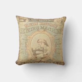 Vintage neue Zuhause-Nähmaschine Kissen