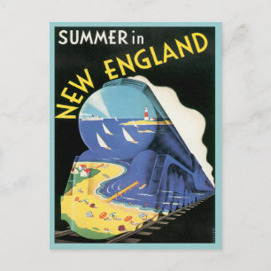 Vintage Neuengland Postkarte