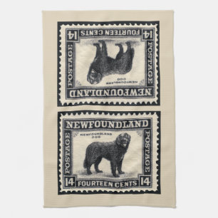 Vintage Neufundländer Hund Geschirrtuch