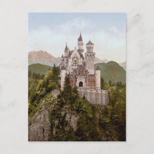 Vintage Neuschwanstein Bayern Postkarte
