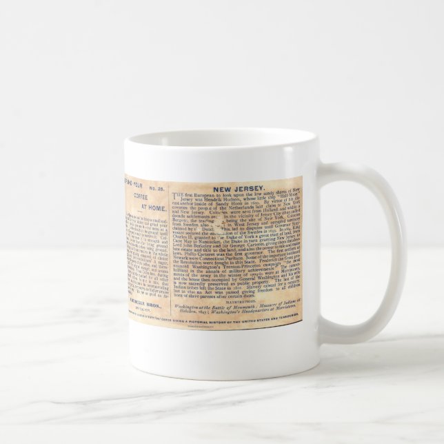 Vintage New-Jersey GeschichtsTasse Kaffeetasse (Rechts)