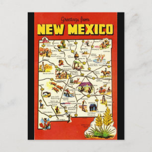 Vintage New Mexico  Postkarte