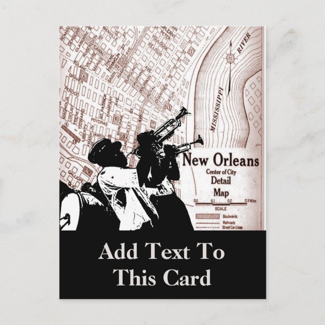 Vintage New Orleans Karte (Vorderseite)