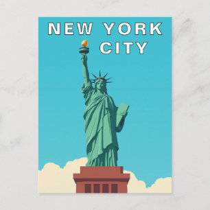 Vintage New York City Freiheitsstatue Postkarte