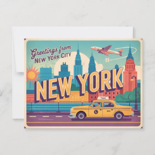 Vintage New York City   Gruß von Postkarte