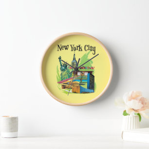 Vintage New York City Statue der Freiheit Reise Ku Uhr