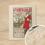 Vintage New York Herald Christmas Edition<br><div class="desc">The New York Herald; XMAS Number (1896) | Diese Vintage Herald-Illustration aus dem Dezember 1896, entworfen von Louis Rhead, zeigt eine charmante Weihnachtszeit-Weihnachtszene mit dem Weihnachtsmann und seinen Rentieren. Das Kunstwerk spiegelt den Zauber der Urlaubssaison mit einem lebendigen, festlichen Design wider. Rheads detaillierte Ornamente, eine reiche Farbpalette und klassische Typografie...</div>