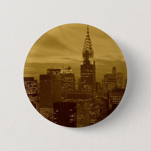 Vintage New York Manhattan Button (Vorderseite)