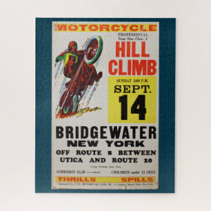 Vintage-New-York-Motorradposter-Puzzle Retro-Anzei